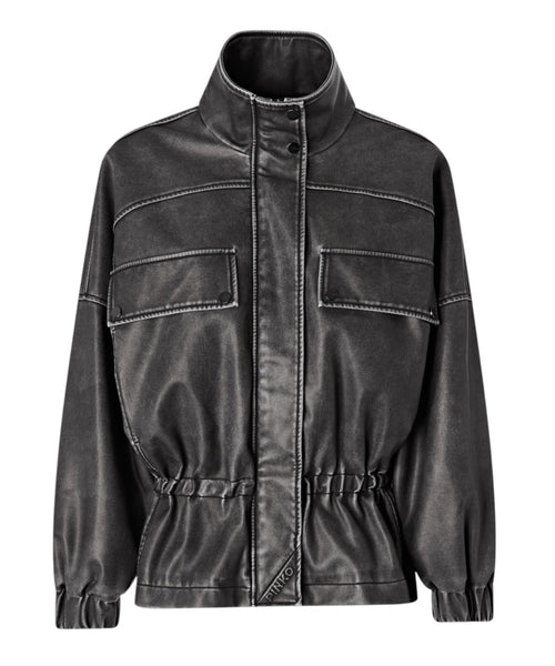 Caban Pinko Oversize con Finitura Vintage e Design Unico