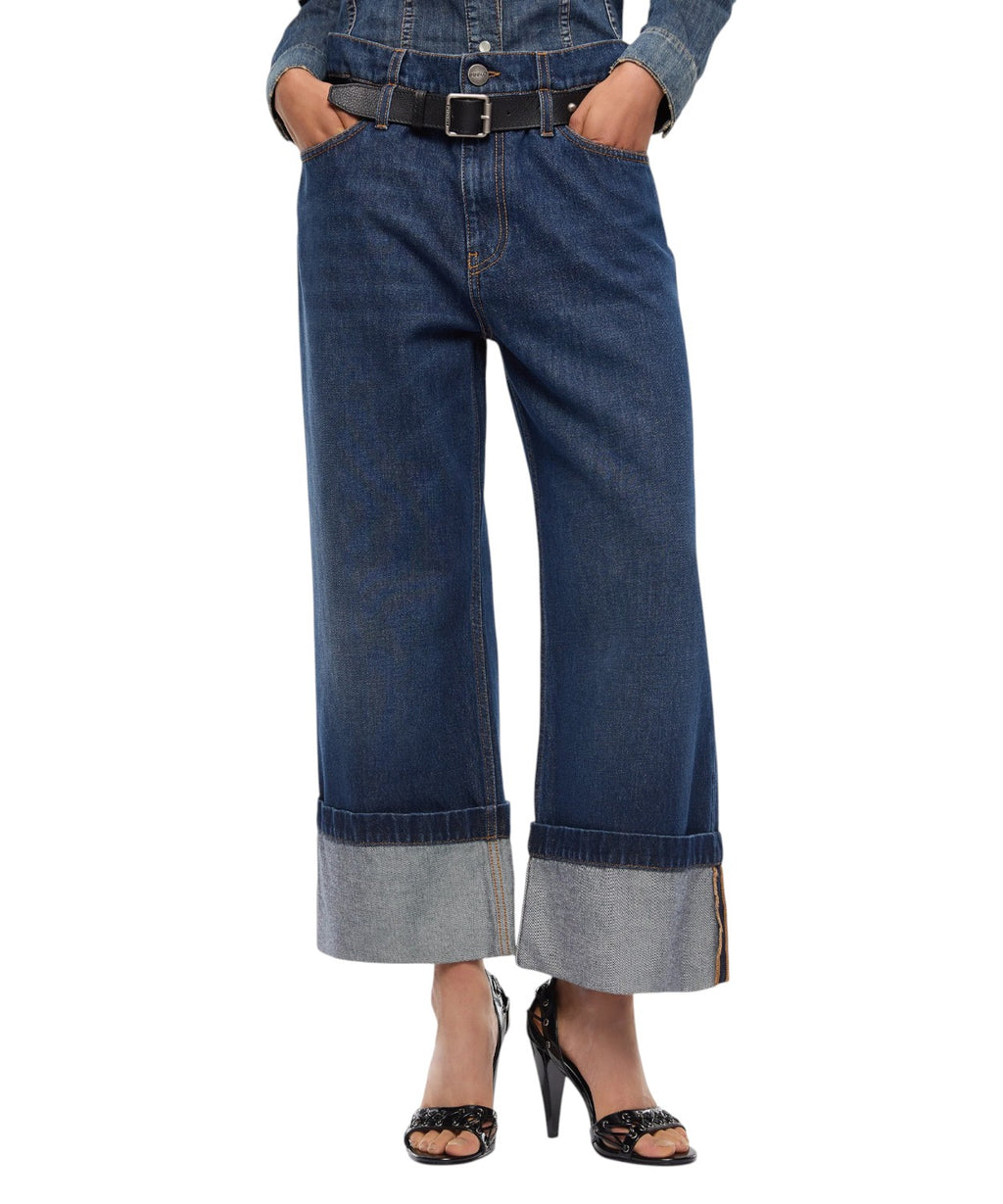 Jeans Pinko Cyntia Donna con Cintura e Risvolto