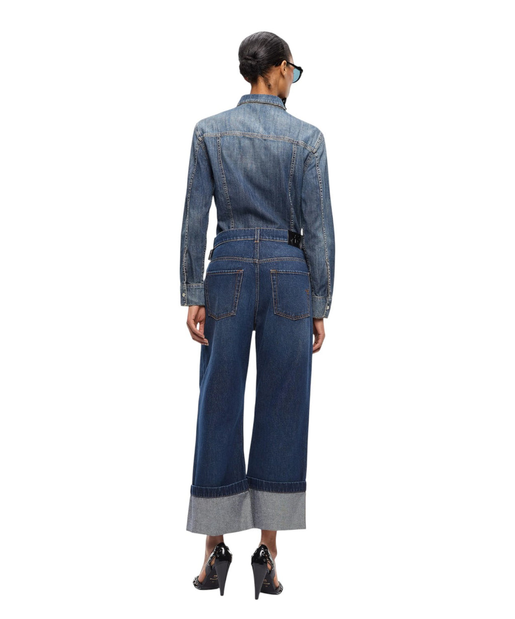 Jeans Pinko Cyntia Donna con Cintura e Risvolto