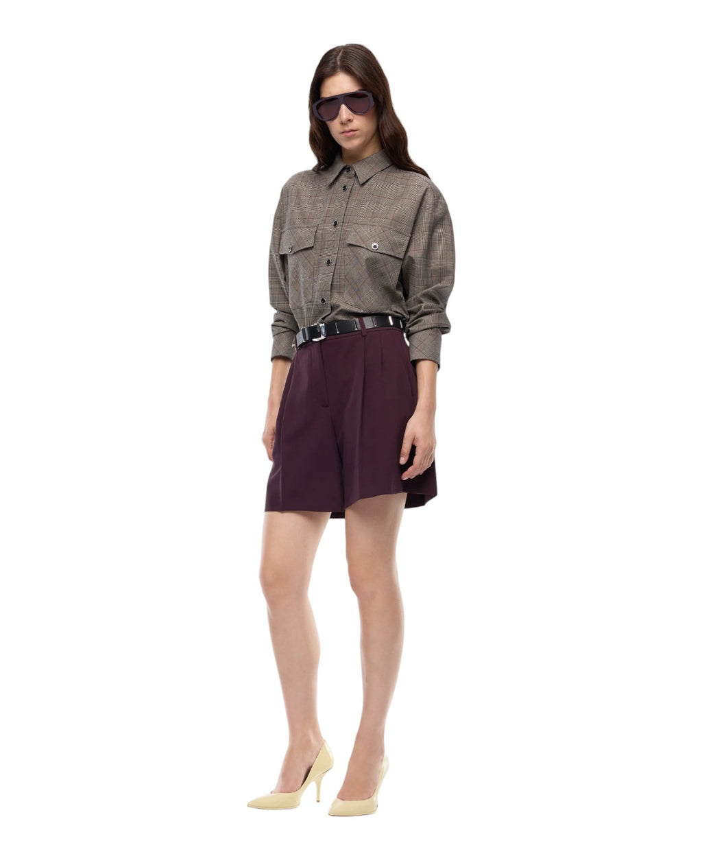 Shorts Pinko Shetana Eleganti con Piega Centrale