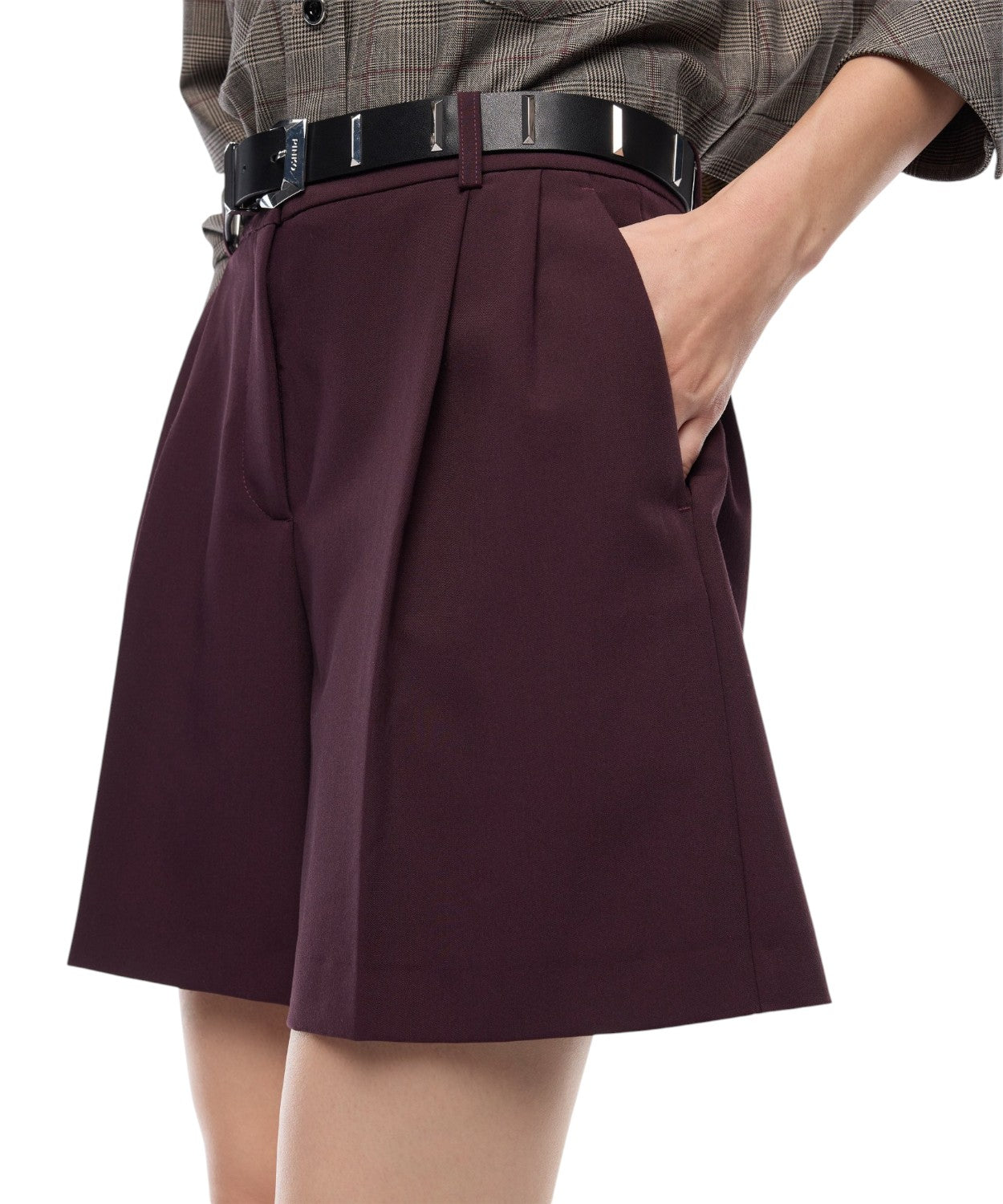 Shorts Pinko Shetana Eleganti con Piega Centrale