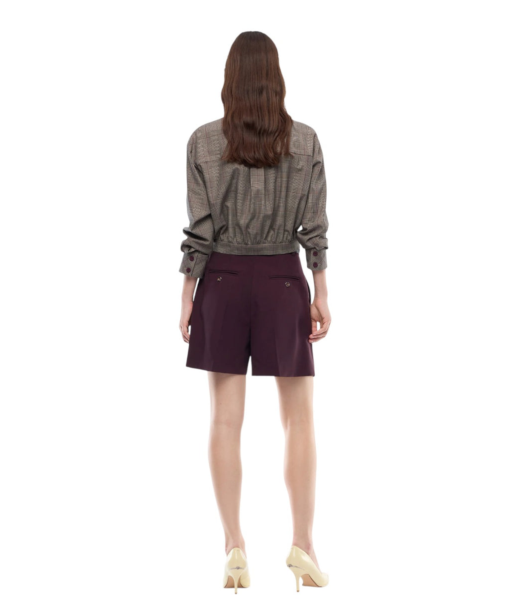 Shorts Pinko Shetana Eleganti con Piega Centrale