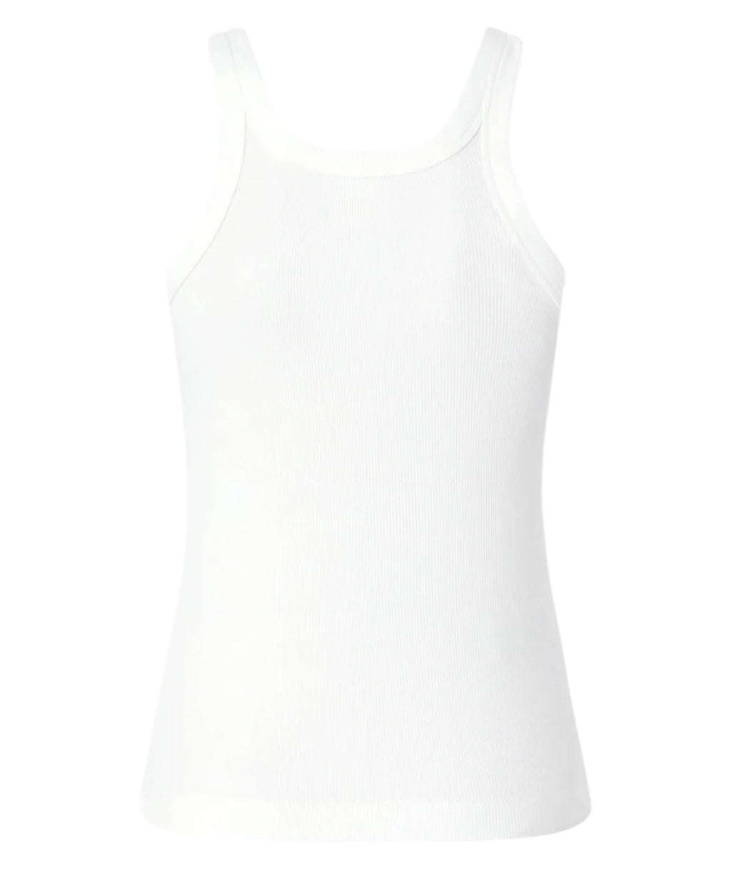 Pinko CAIPIROSKA tank top with rhinestone logo in stretch cotton