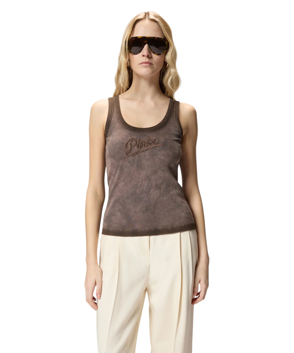 Canotta Pinko COSMOPOLITAN met strass en spray-effect
