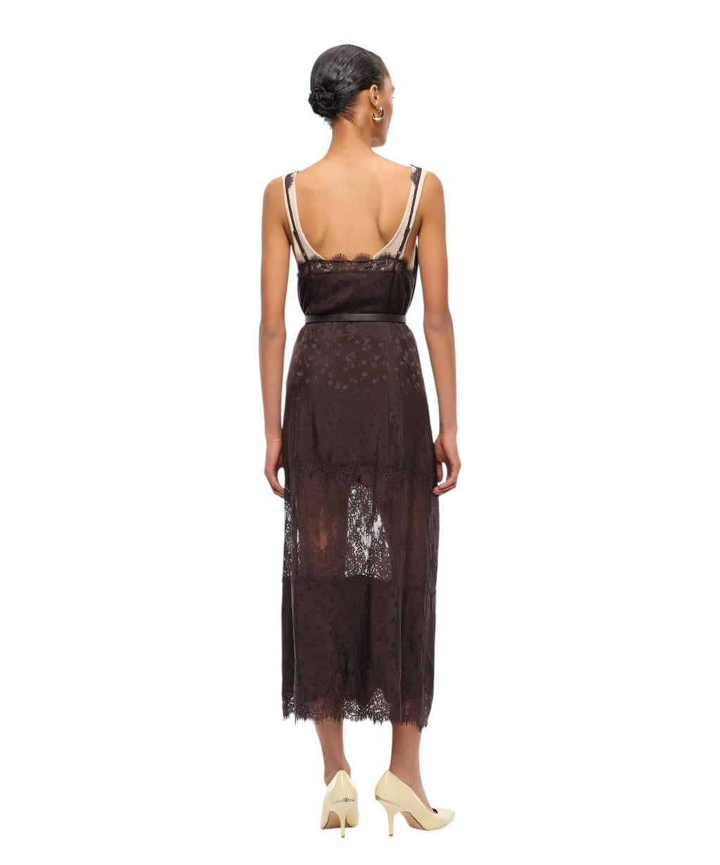 Abito Pinko Aster in Crêpe Jacquard con Pizzo