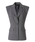 Gilet Donna Gessato Misto Lana Stretch Pinko
