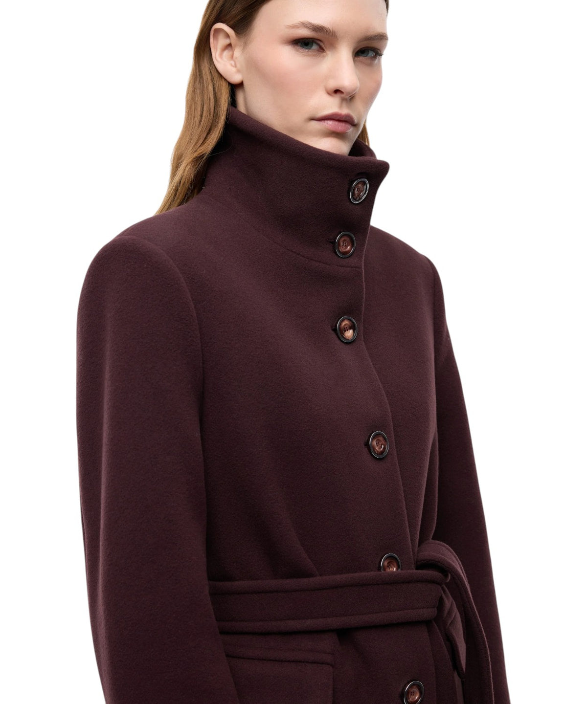 Cappotto Pinko Citiso Donna in Panno Doppio con Cintura