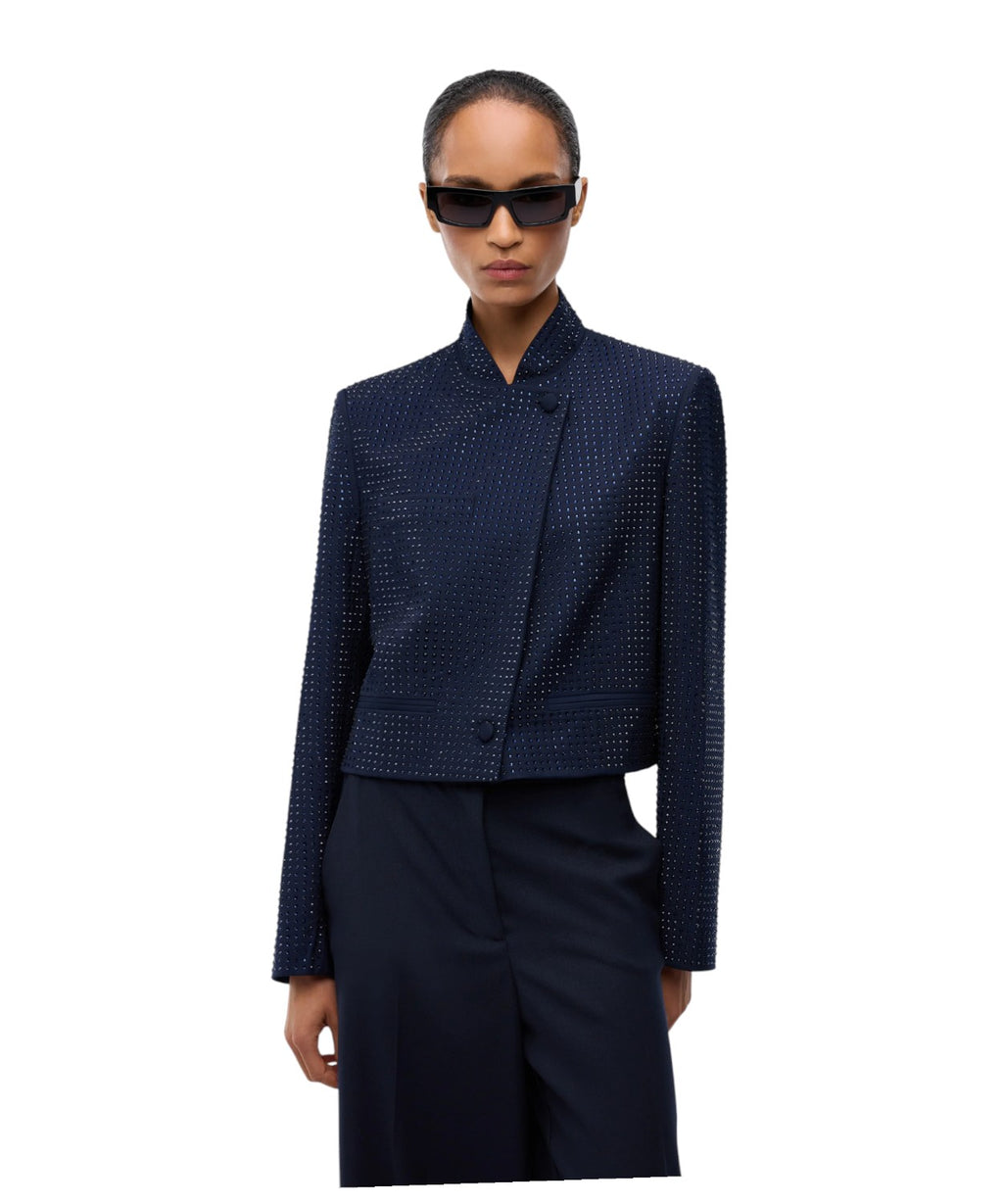 Giacca Donna Cropped con Strass