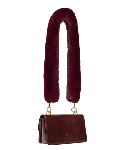 Pinko Mini Love Bag One Light in Pelle Lucida con Doppia Tracolla