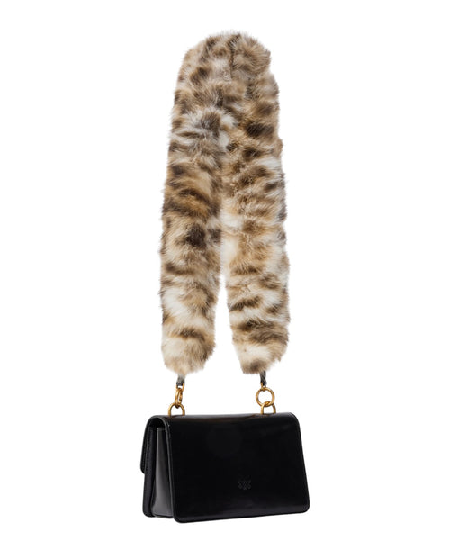 Pinko Mini Love Bag One Light от лачена кожа с двойна презрамка