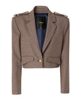Giacca cropped Pinko in misto lana pied-de-poule