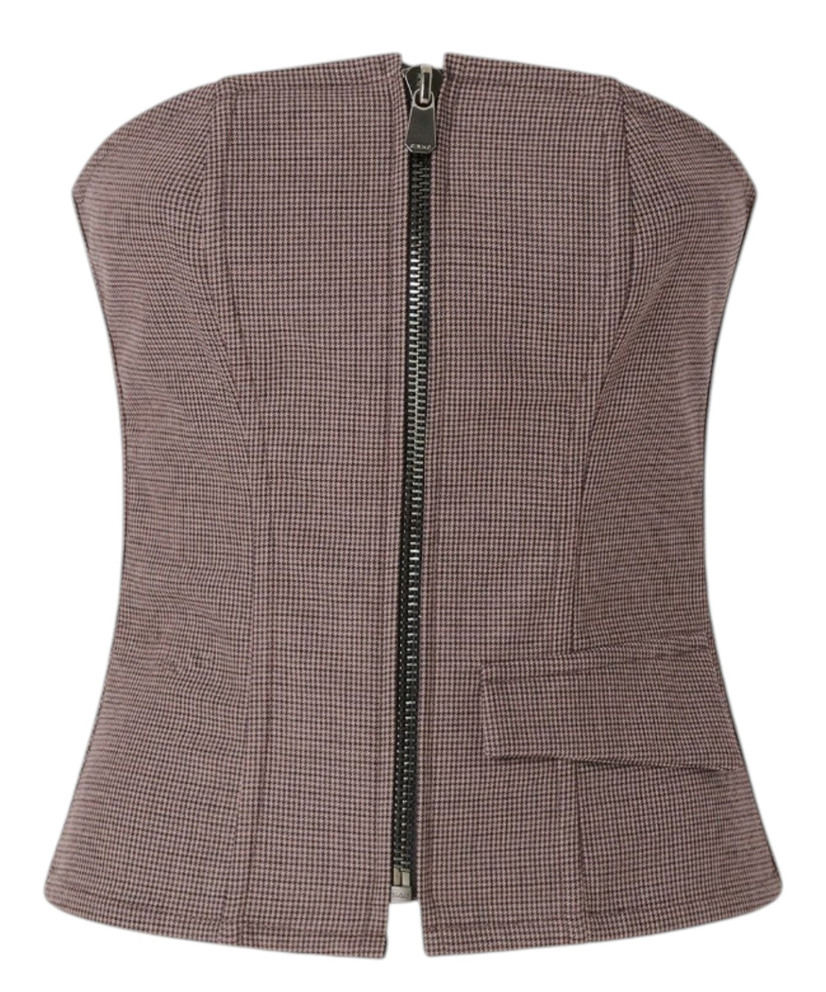 Damen-Tops Pinko-Bustier mit Reißverschluss aus Wollmischung