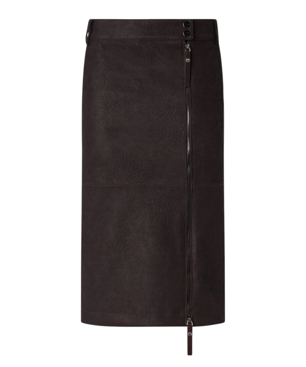 Gonna Pencil Donna Effetto Pelle Nabuk di Pinko