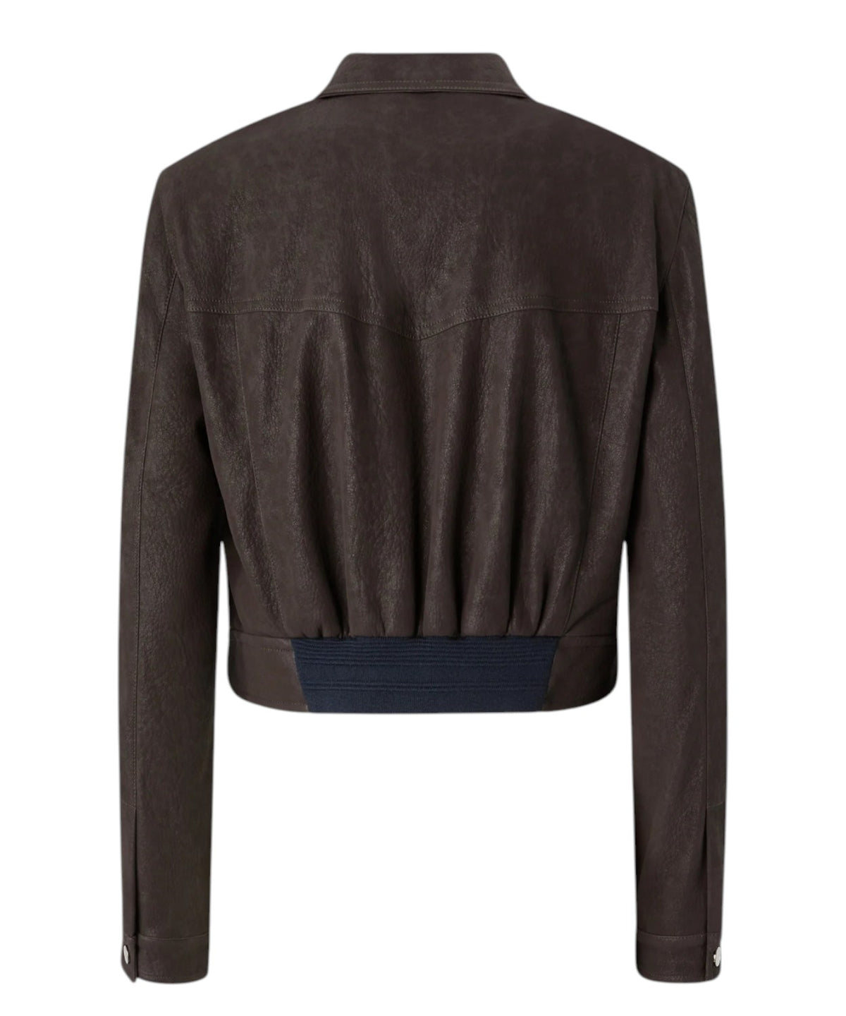 Giubbino Cropped Pelle Nabuk PINKO