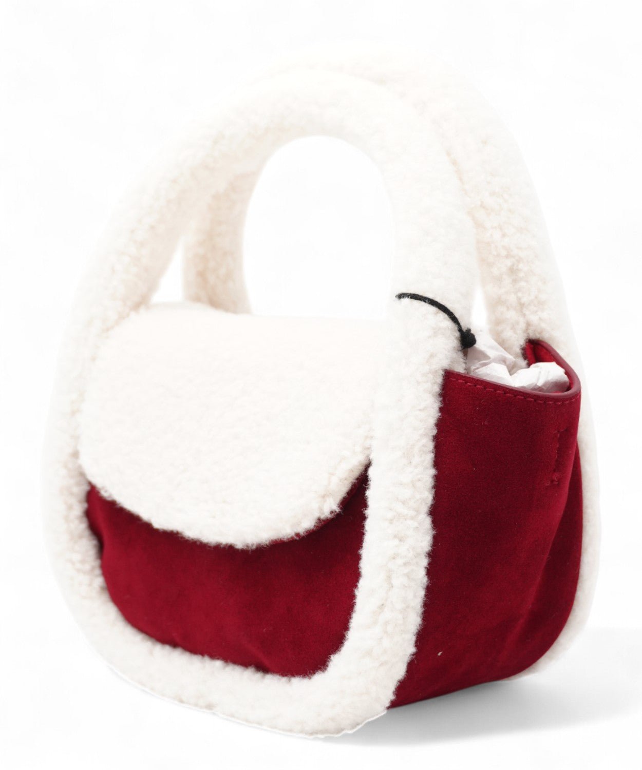 Borsa Gilda Mutton in suede ed eco-shearling-Mc2 Saint Barth-Borse a mano-Vittorio Citro Boutique