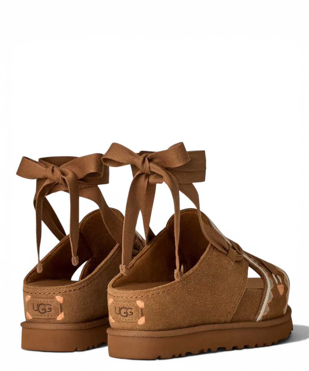 Sandály UGG Goldenstar Hi Artistitch dámské z semiše