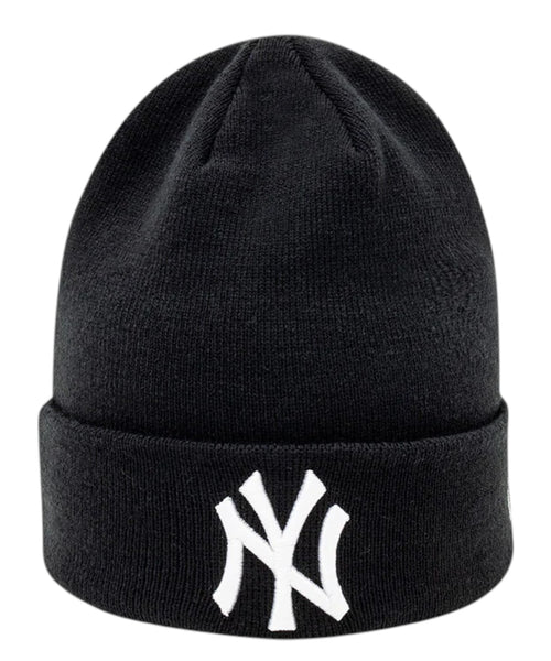 New Era New York Yankees Essential Black Turn-Up Beanie