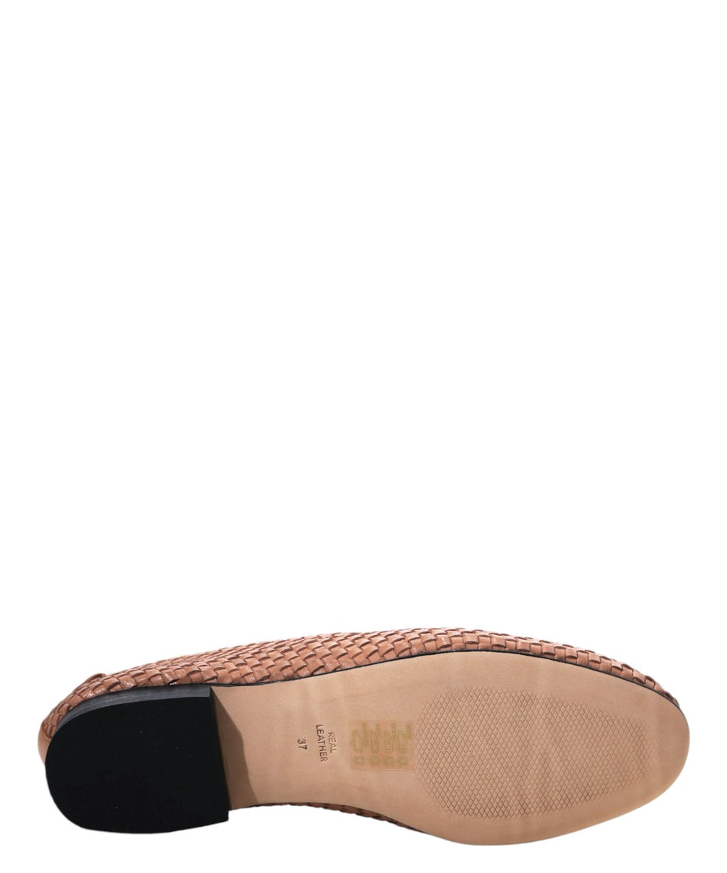 Women's woven leather loafers JVAM