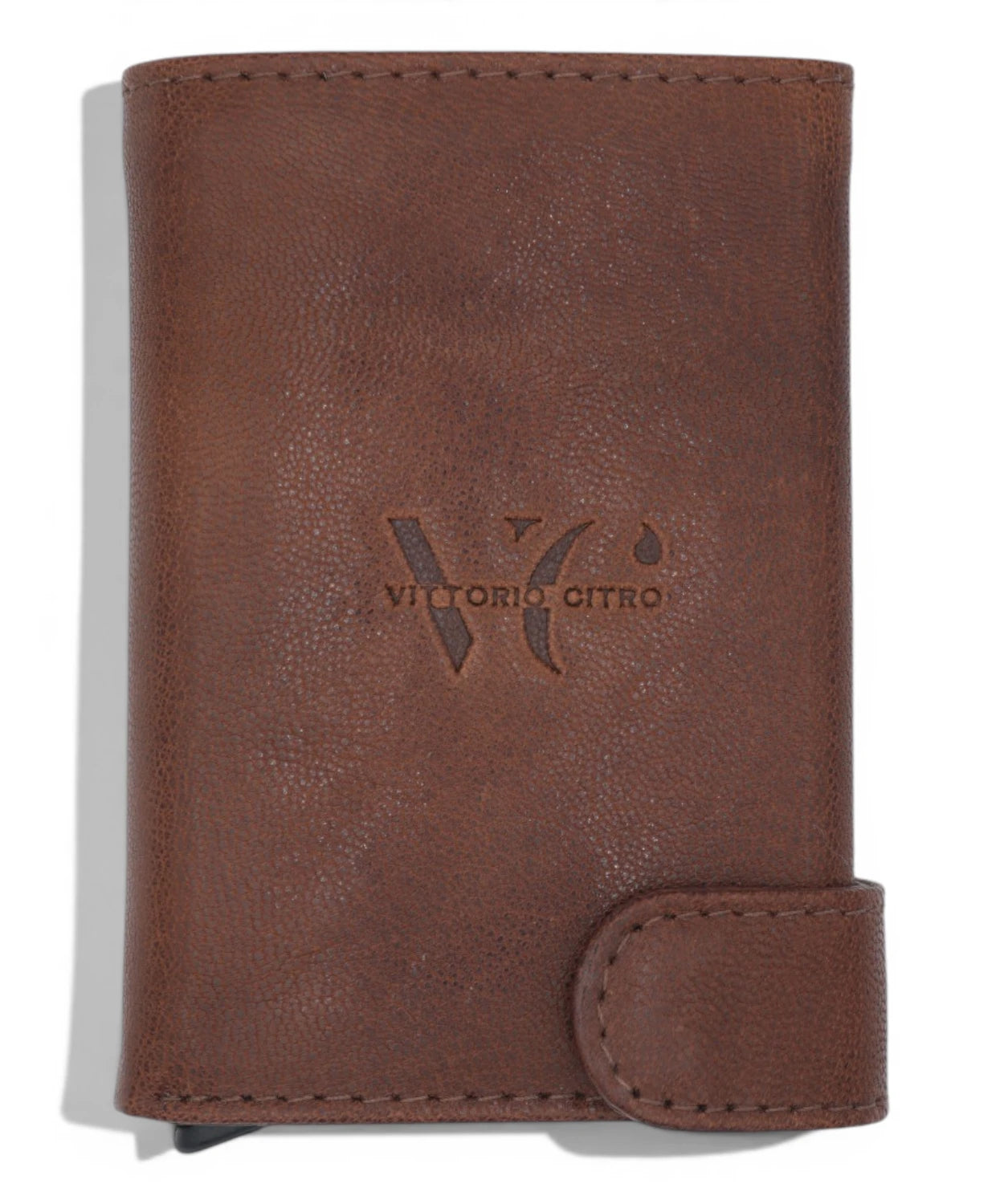 Portafoglio in Vera Pelle Marrone con Protezione RFID