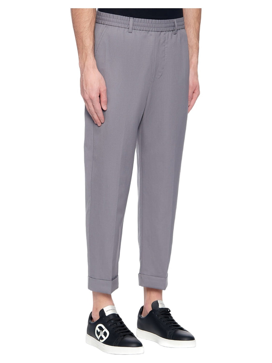 Pantaloni in lana naturale e lino-Pantaloni-Emporio Armani-Vittorio Citro Boutique