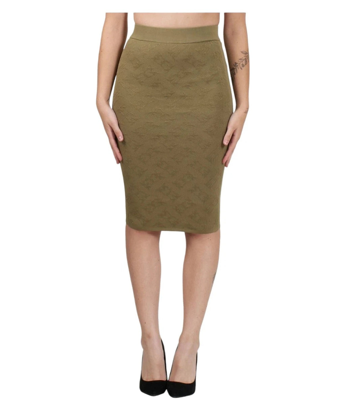 Gonna Midi Decantazione in Misto Lyocell con Motivo Goffrato-Pinko-Gonne-Vittorio Citro Boutique