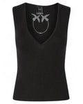 Top Slim Fit a Coste Scollo a V-Top-Pinko-Vittorio Citro Boutique