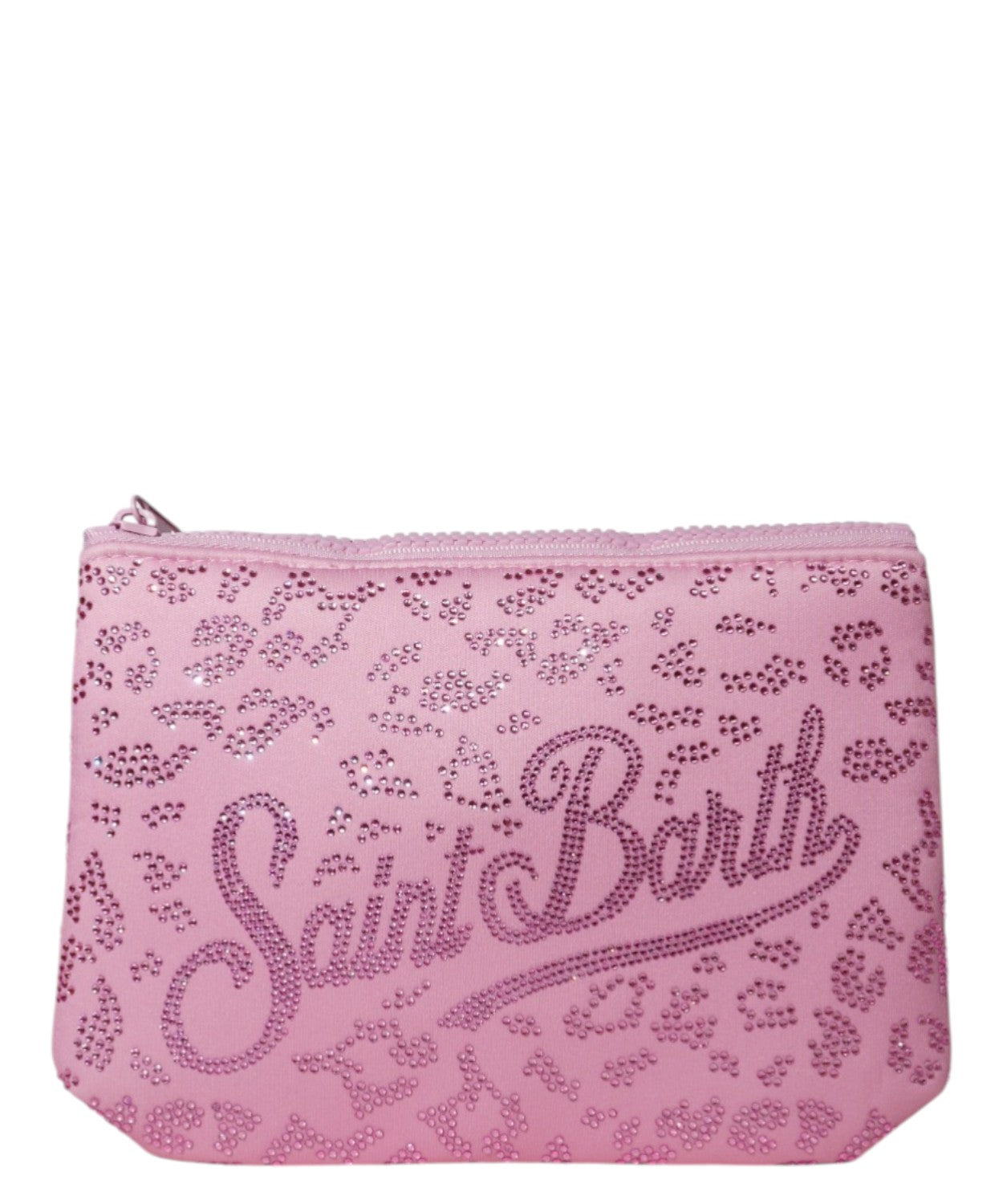 Pochette Aline Leopardata con Strass MC2 Saint Barth