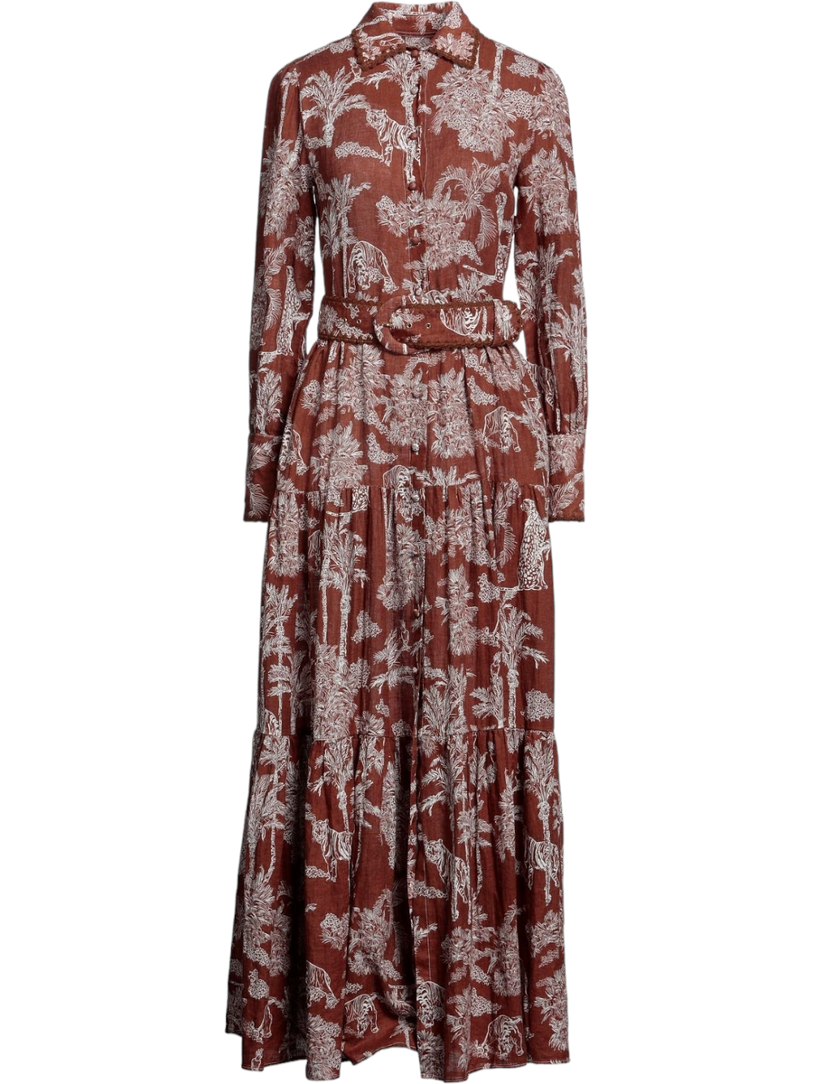 Abito lungo da donna in lino-Abiti-Mc2 Saint Barth-Vittorio Citro Boutique