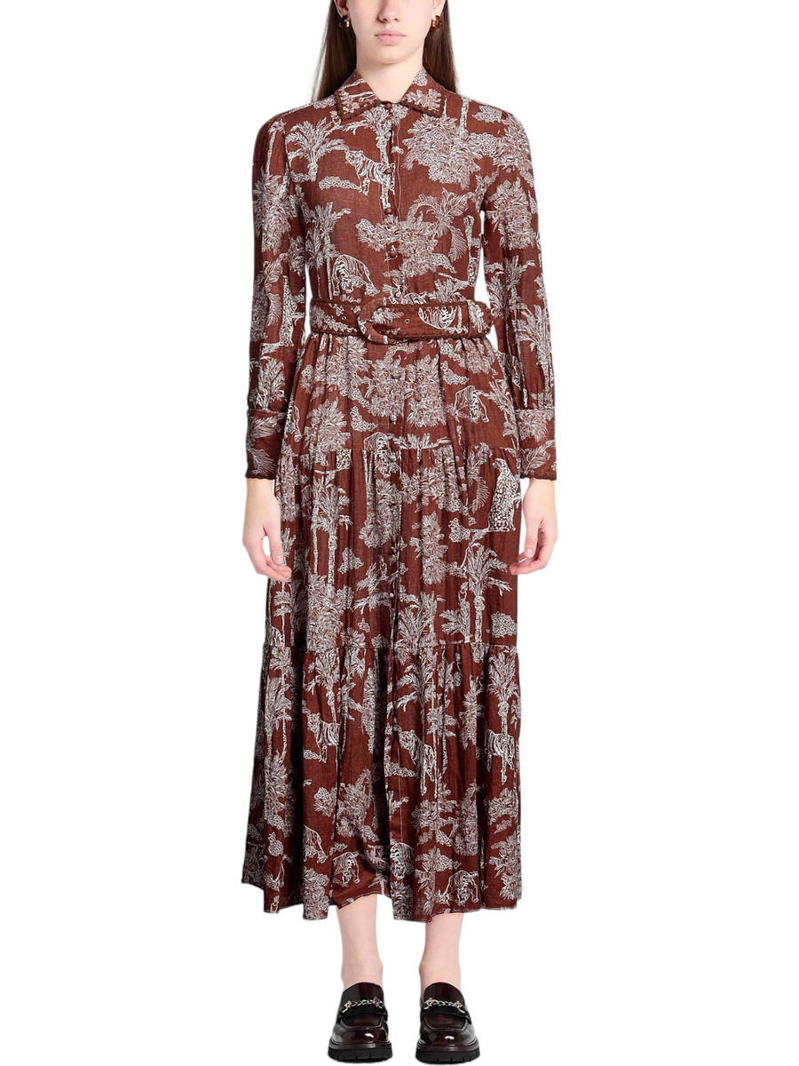 Abito lungo da donna in lino-Abiti-Mc2 Saint Barth-Vittorio Citro Boutique