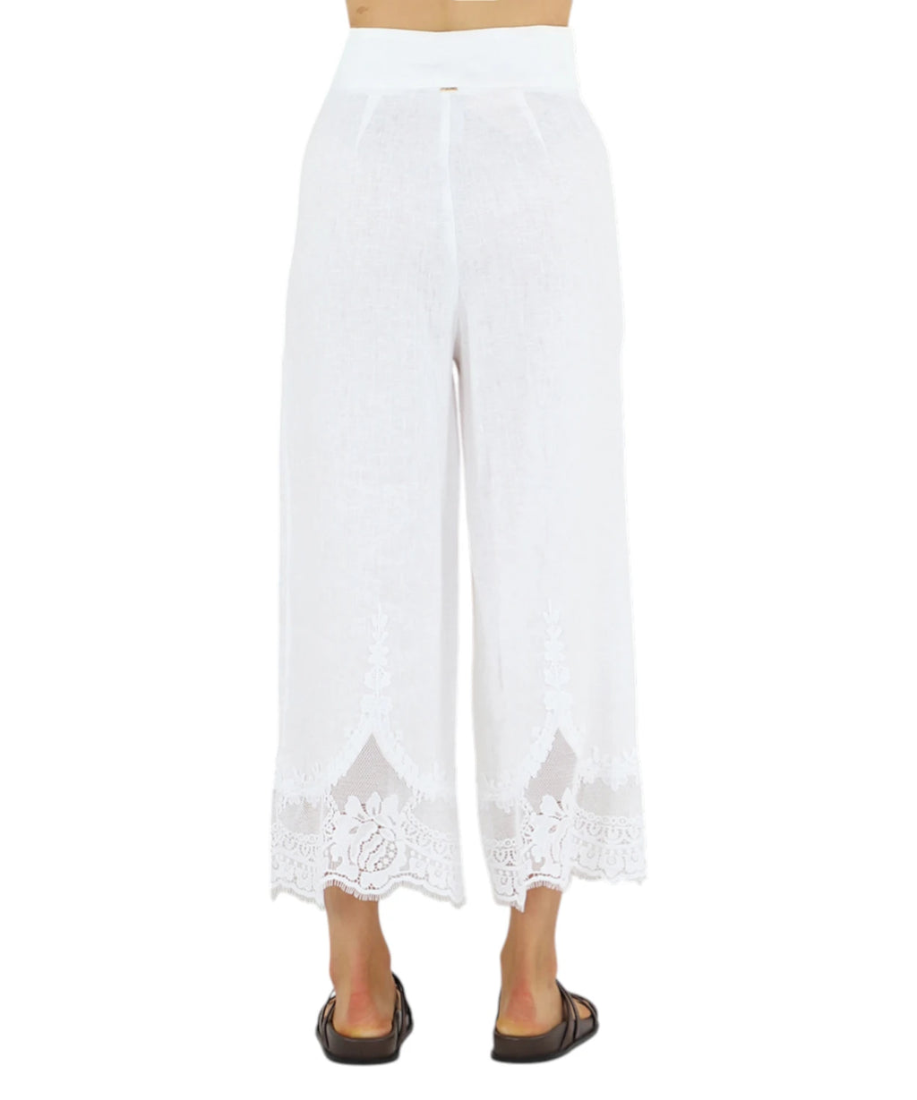 Damenhose mit hoher Taille von Twinset mit Spitze