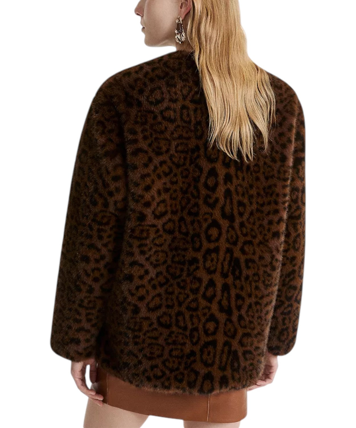 Giacca Marella MACRO in Faux Fur Stampata Elegante