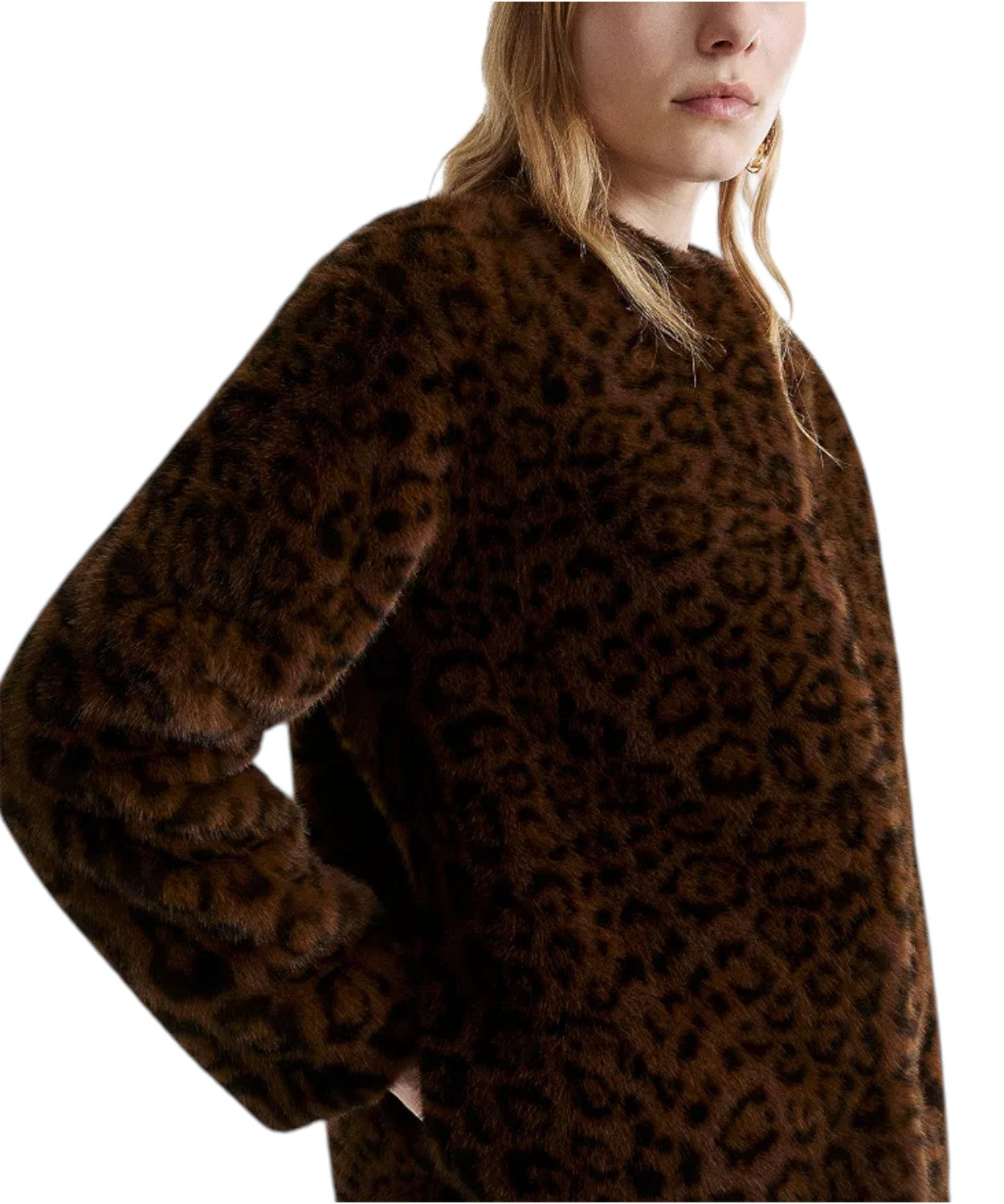 Giacca Marella MACRO in Faux Fur Stampata Elegante