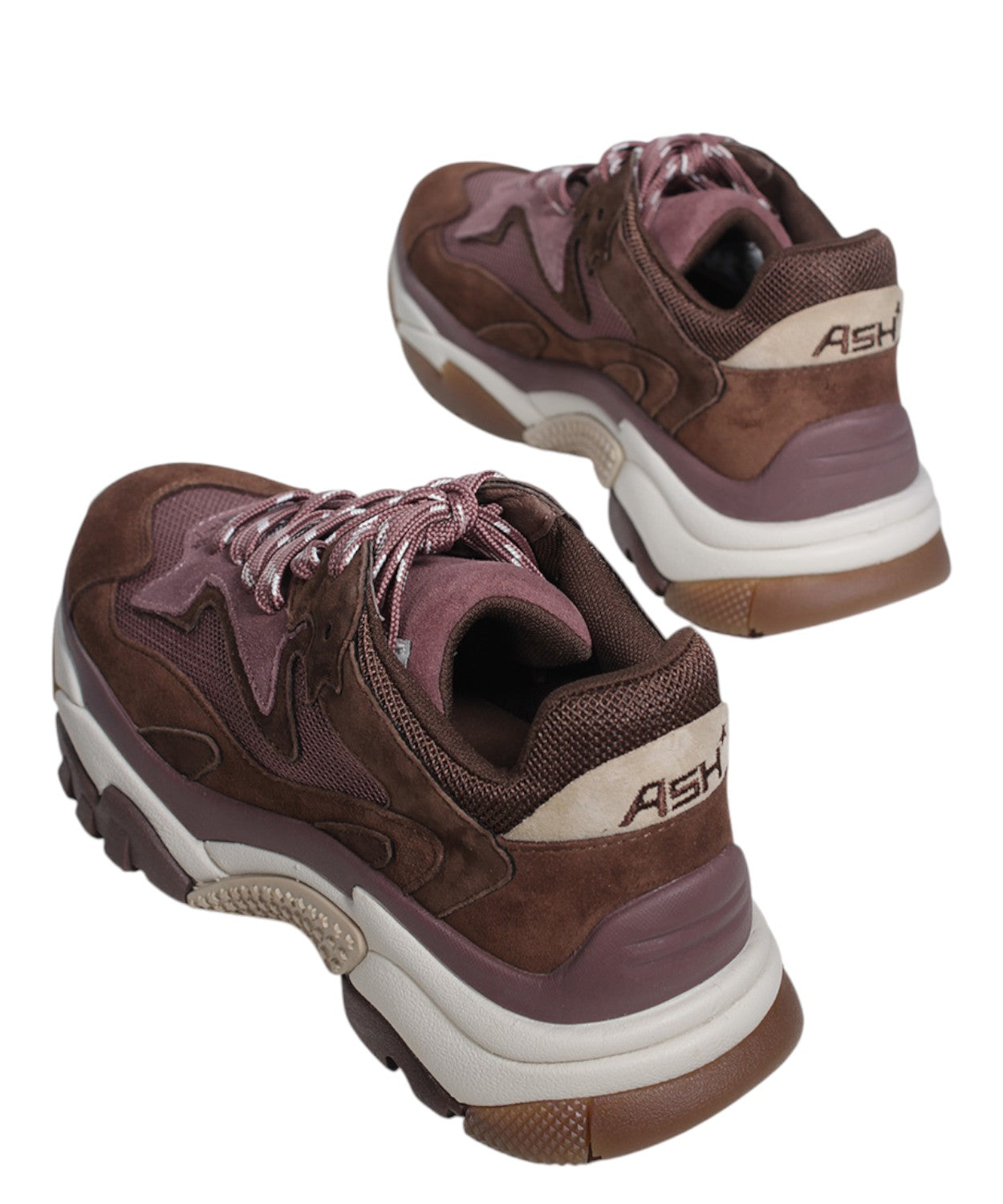 Sneakers ASH Addict 01 in pelle e tessuto con suola alta