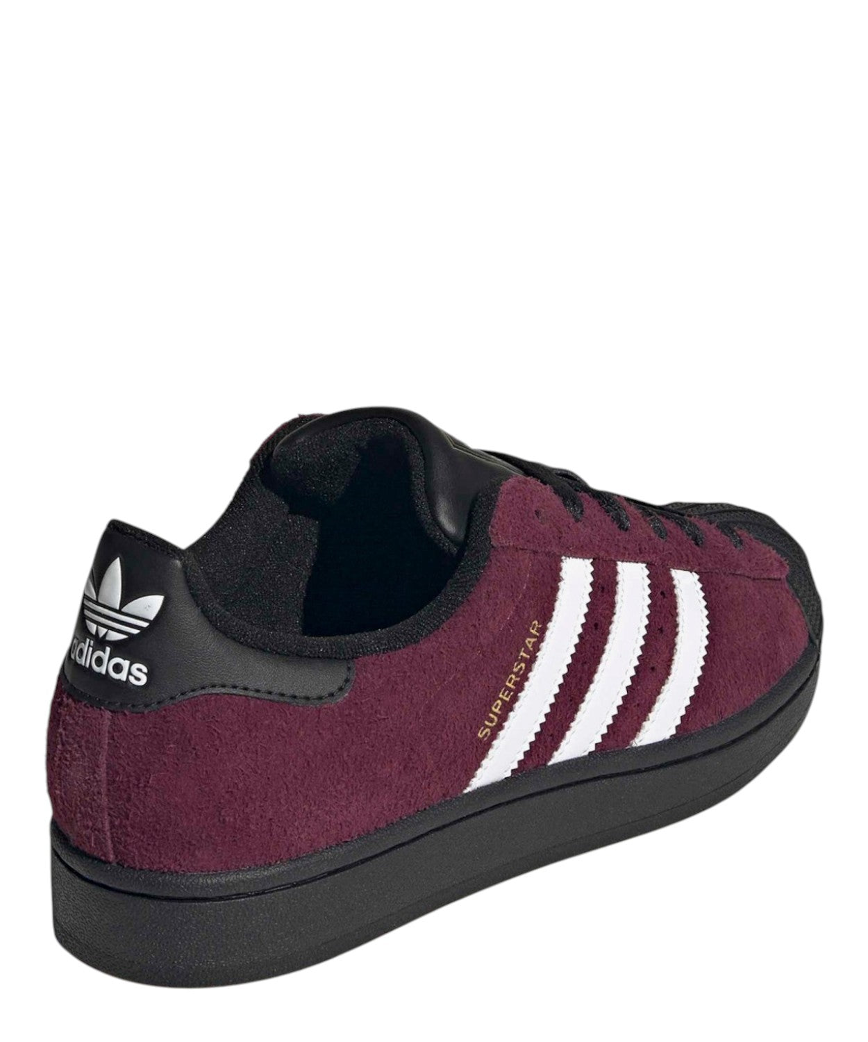 Adidas Superstar II W bordowo-czarne sneakersy
