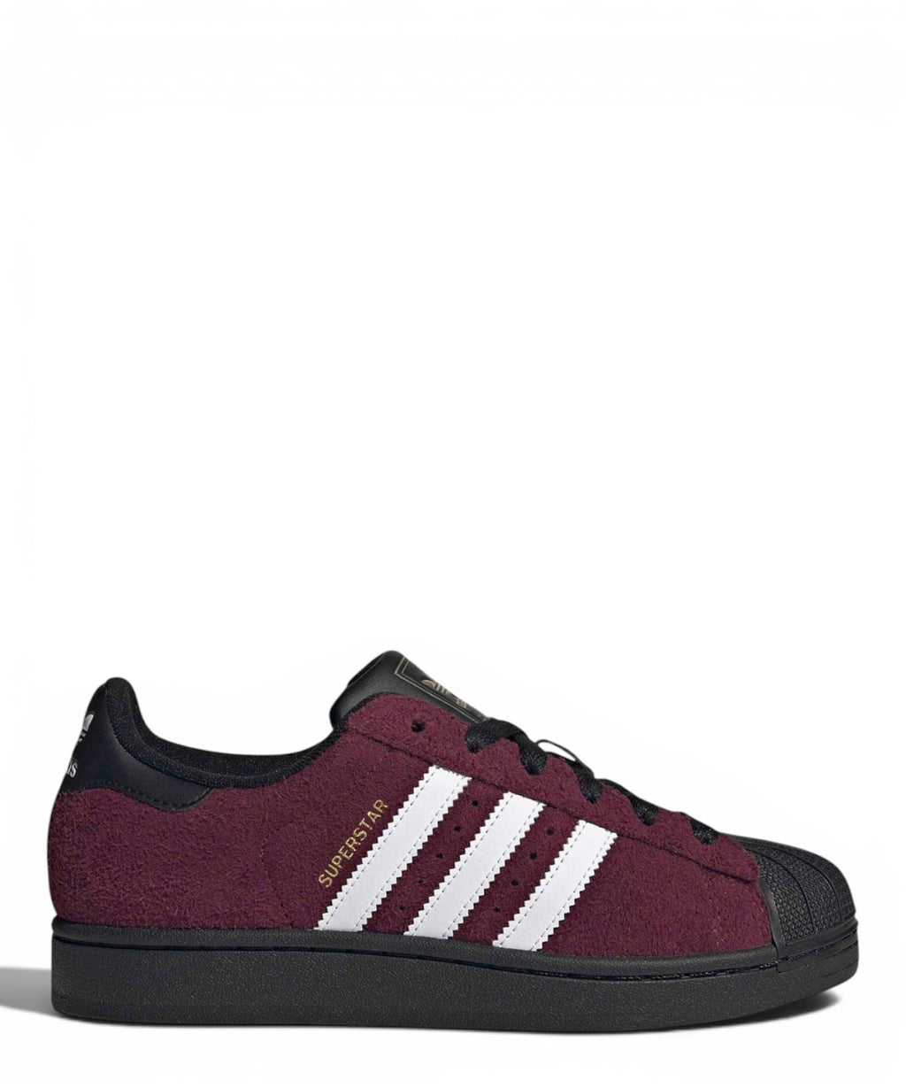 Adidas Superstar II W bordowo-czarne sneakersy