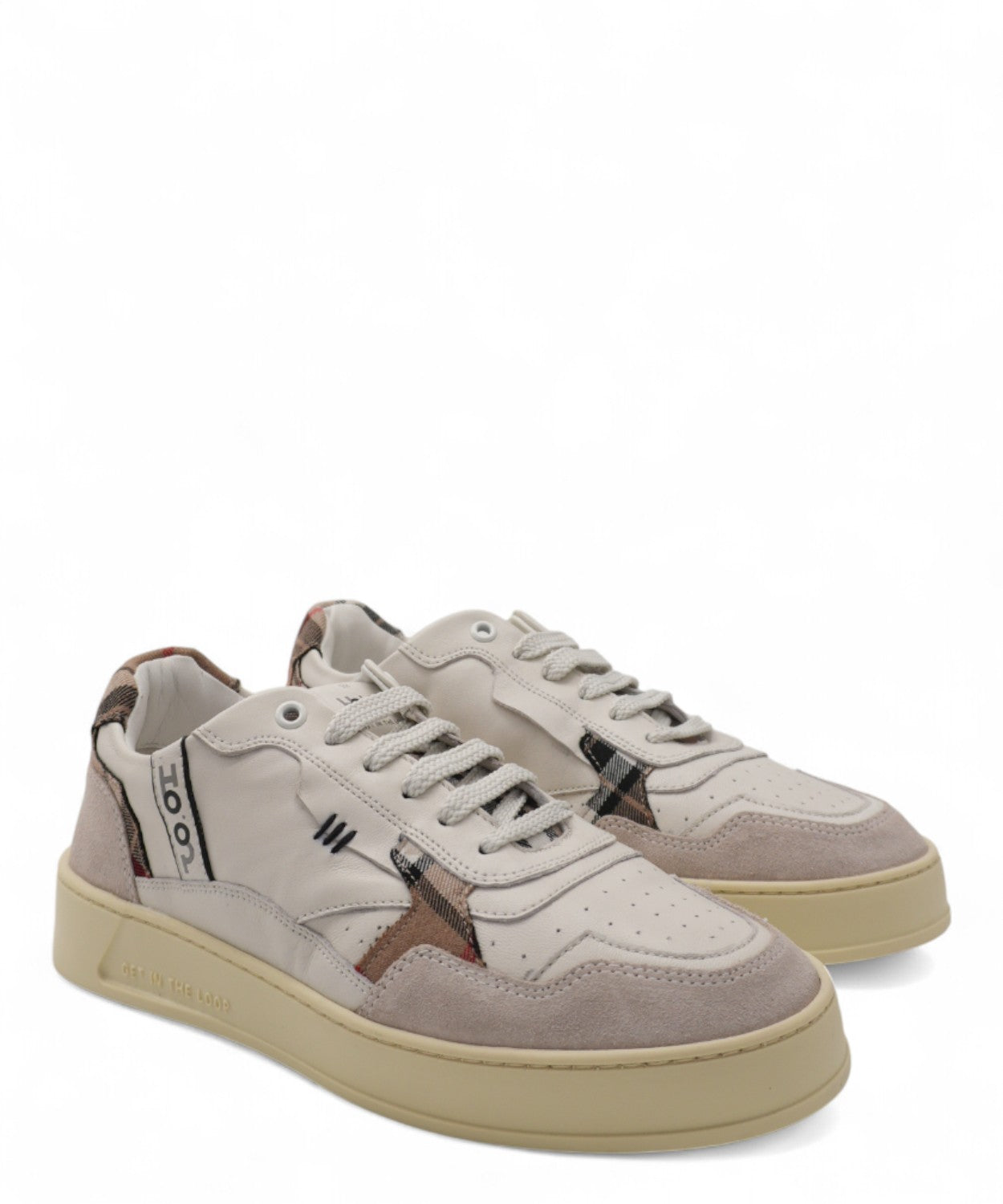 Sneakers Ho’op Start Scottish Beige in Pelle-HO'OP-Sneakers-Vittorio Citro Boutique