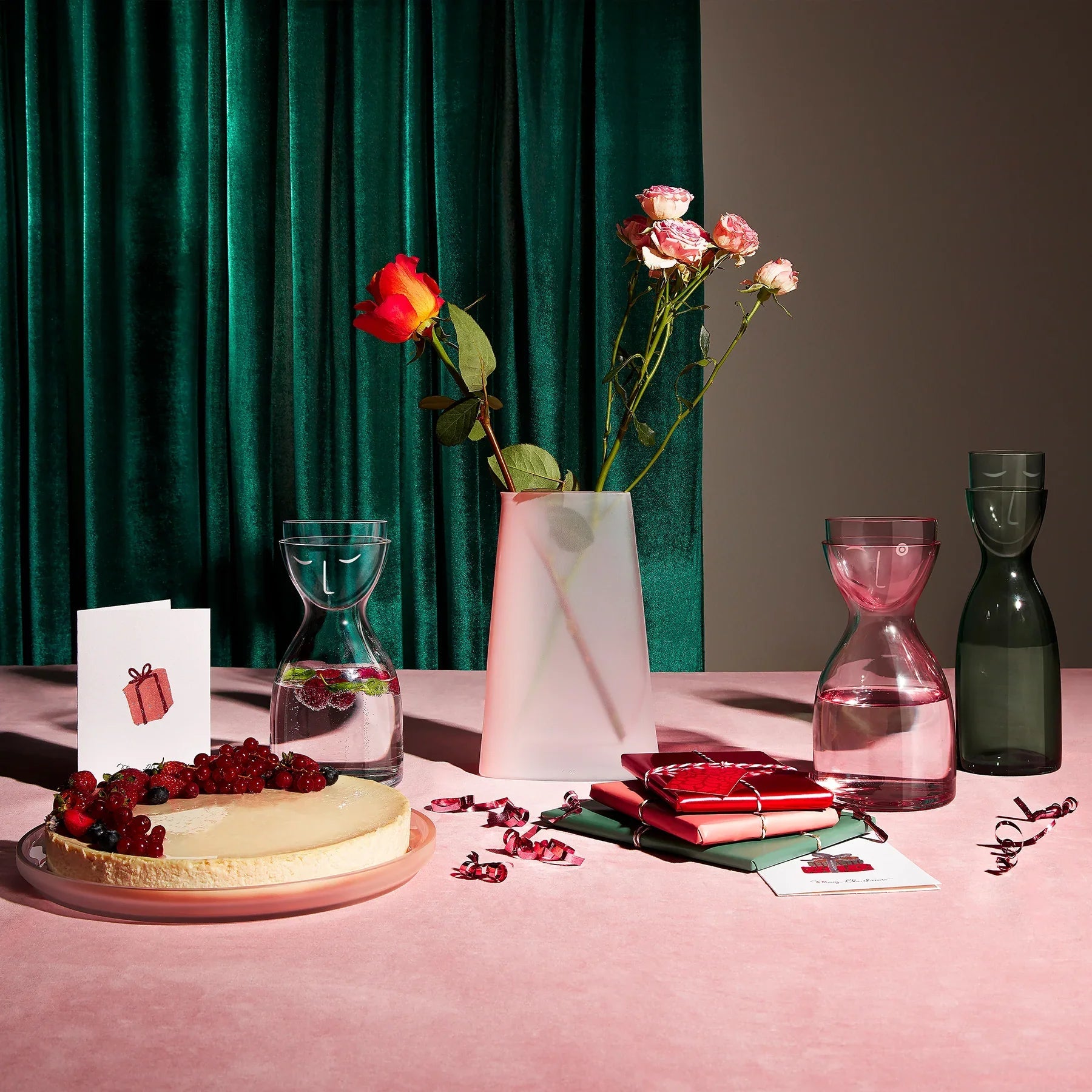 Set da notte Mr. & Mrs. rosa antico