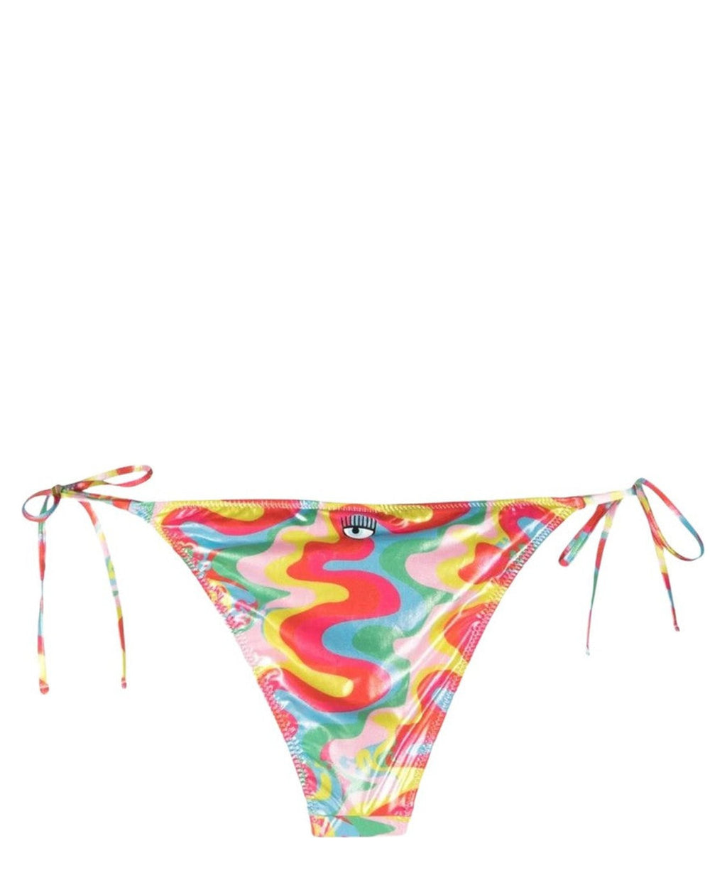 Slip multicolore con stampa astratta e logo 2