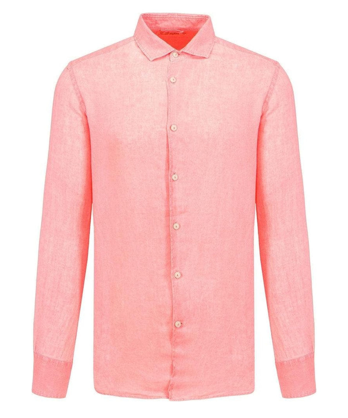 Camicia uomo in lino arancione fluo-Camicie-Mc2 Saint Barth-Vittorio Citro Boutique
