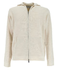Maglia con Cappuccio e Zip in Lana Merinos-JEORDIE'S-Maglieria-Vittorio Citro Boutique