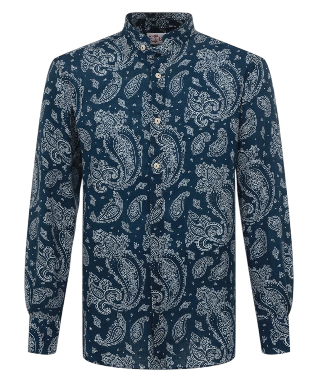 Camicia Uomo Fantasia Bandana in Lino di MC2 Saint Barth