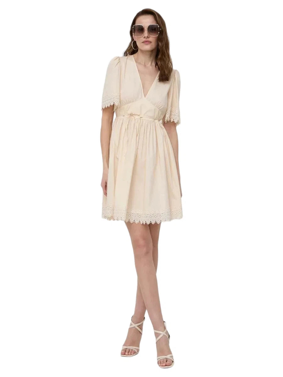 Vestito con Inserti in Pizzo-Twinset-Abiti-Vittorio Citro Boutique