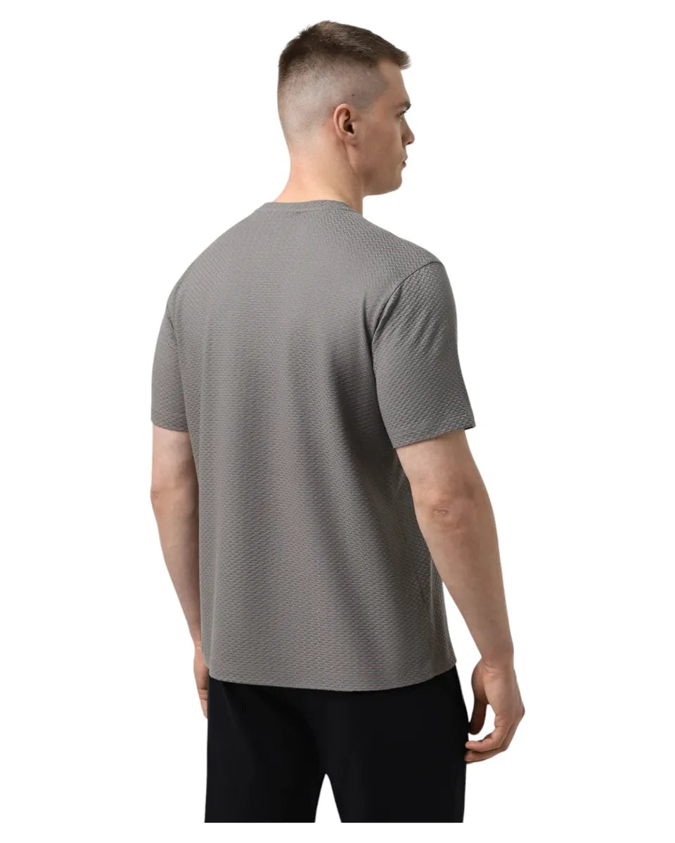 T-shirt in Jersey Jacquard 3D ASV con Motivo a Rilievo e Micro Aquila-T-shirt-Emporio Armani-Vittorio Citro Boutique