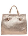 Miss Marcella 32 Gianni Chiarini Bag in Maxi Double Grain Leather with Rose Gold Shoulder Strap