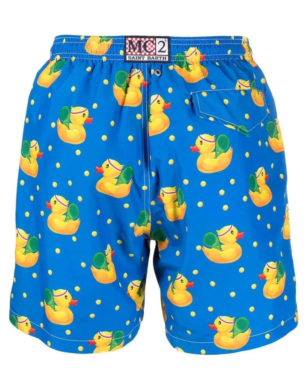 pantaloncini da bagno con stampa di anatre all-over-Costumi da bagno-Mc2 Saint Barth-Vittorio Citro Boutique