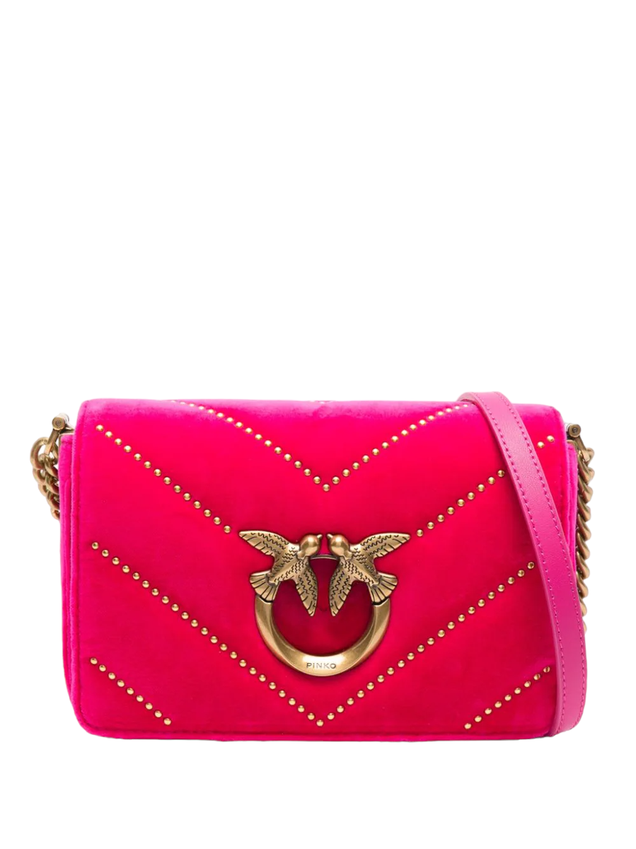 Borsa a tracolla con borchie Love Click-Pinko-Borse a spalla-Vittorio Citro Boutique