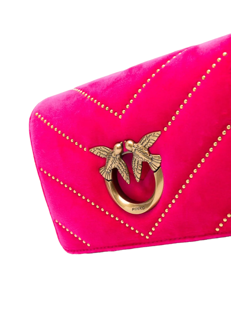 Borsa a tracolla con borchie Love Click-Pinko-Borse a spalla-Vittorio Citro Boutique