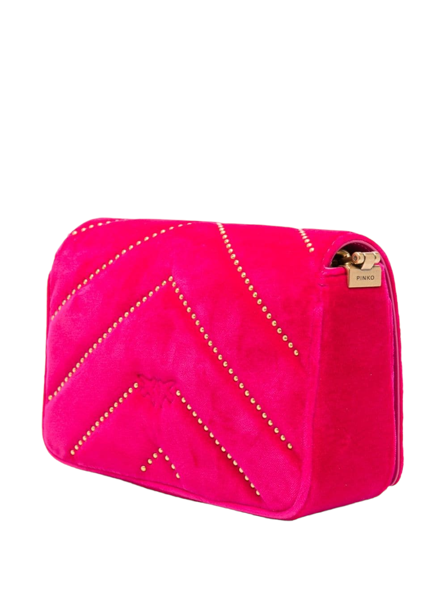 Borsa a tracolla con borchie Love Click-Pinko-Borse a spalla-Vittorio Citro Boutique