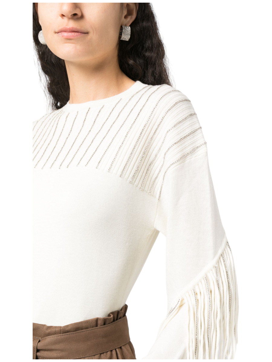 Libellula maglia frange strass-Pinko-Maglieria-Vittorio Citro Boutique