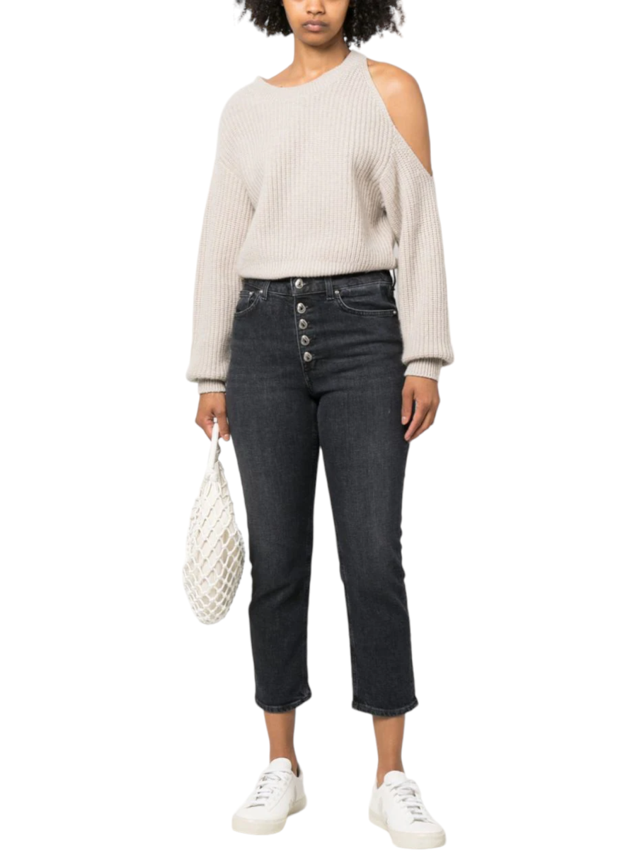 Jeans cropped Koons a vita media-Dondup-Jeans-Vittorio Citro Boutique